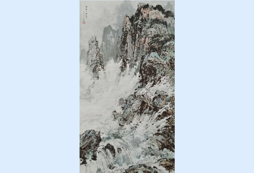 조선화 《파도의 메아리》