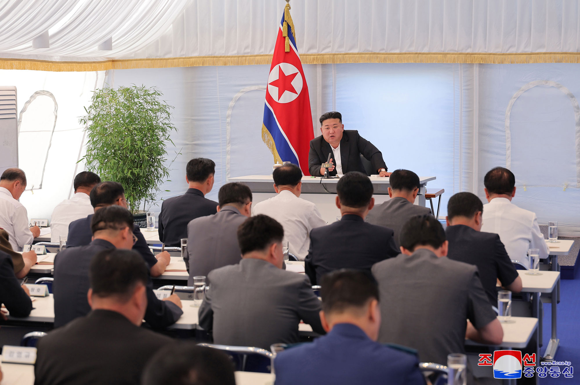 President of State Affairs Kim Jong Un guides consultative meeting for regional development project