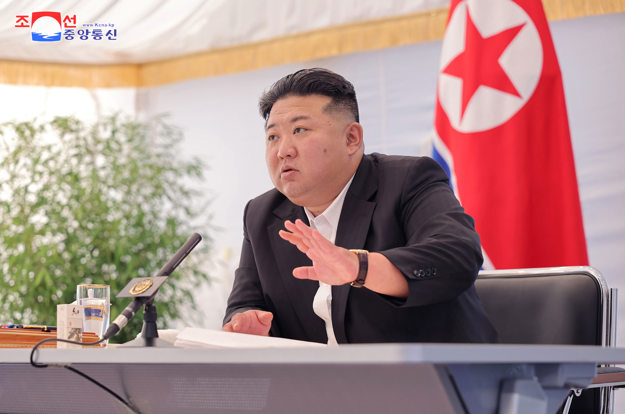 President of State Affairs Kim Jong Un guides consultative meeting for regional development project