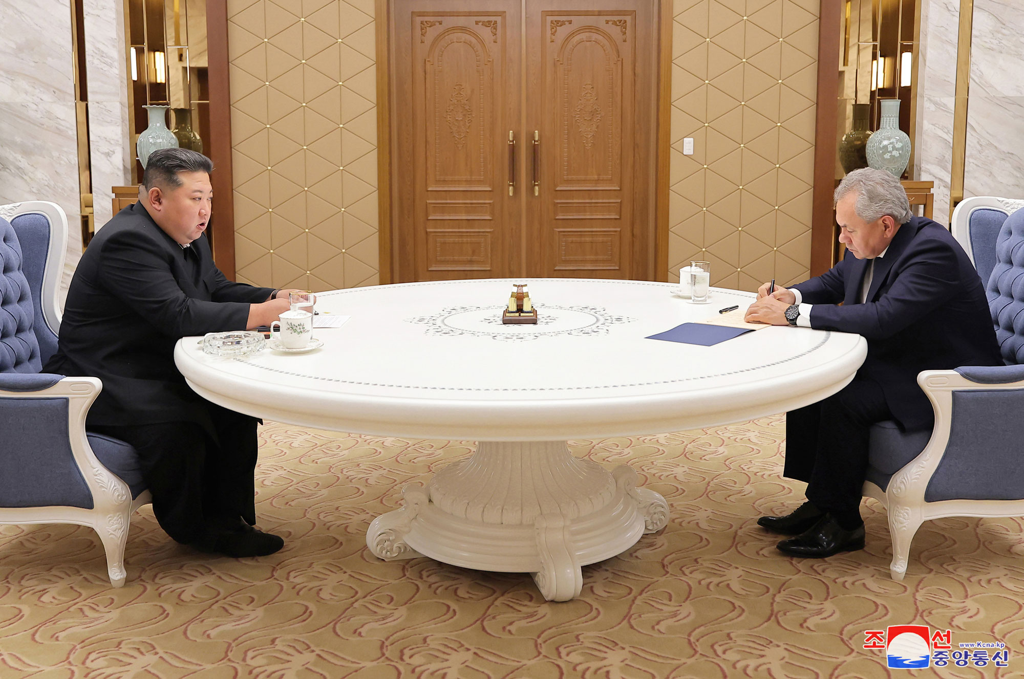 President of State Affairs Kim Jong Un receives Sergei Shoigu, Secretary of Security Council of Russian Federation