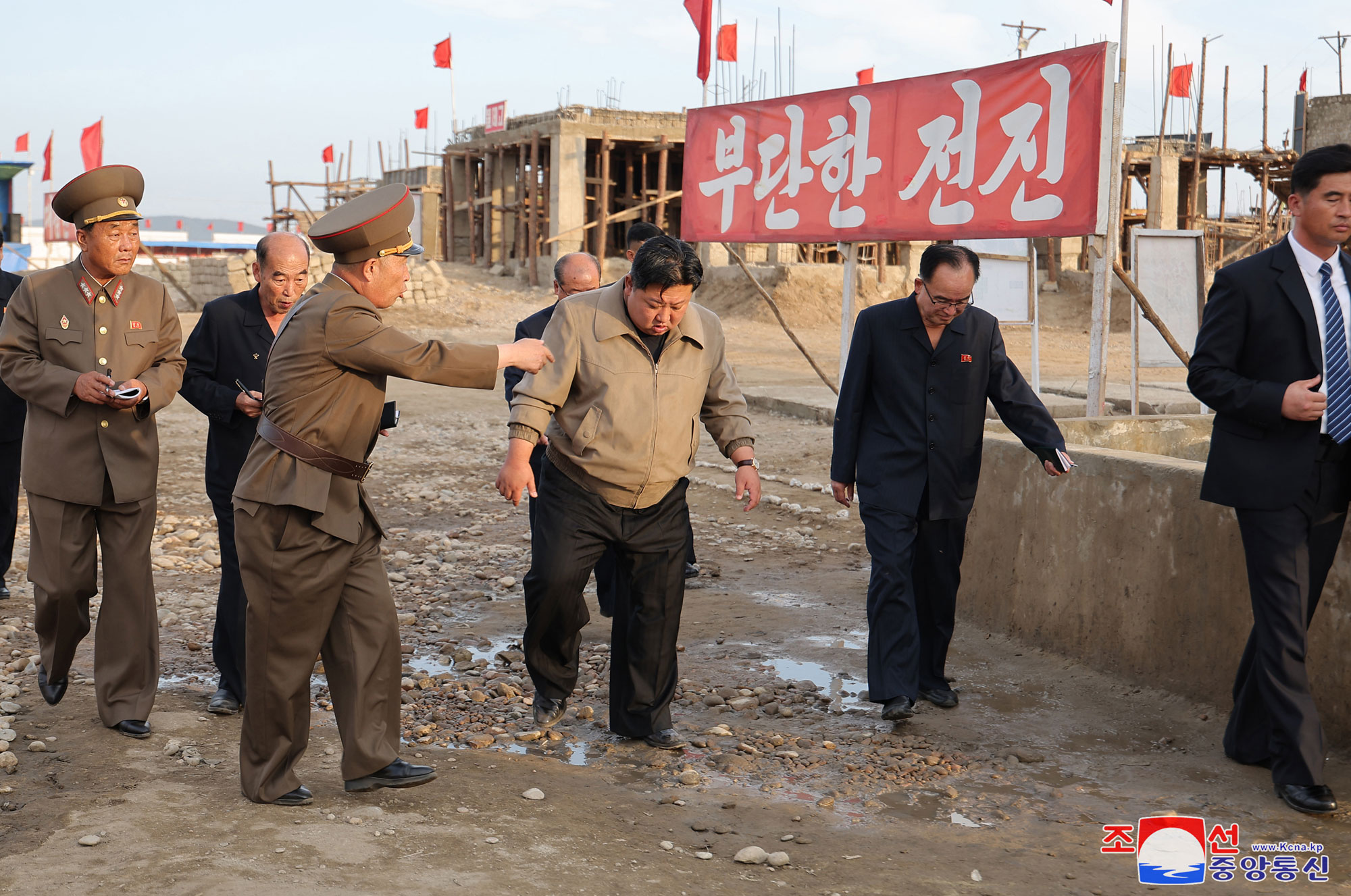 President of State Affairs Kim Jong Un guides campaign for repairing flood damage in North Phyongan Province