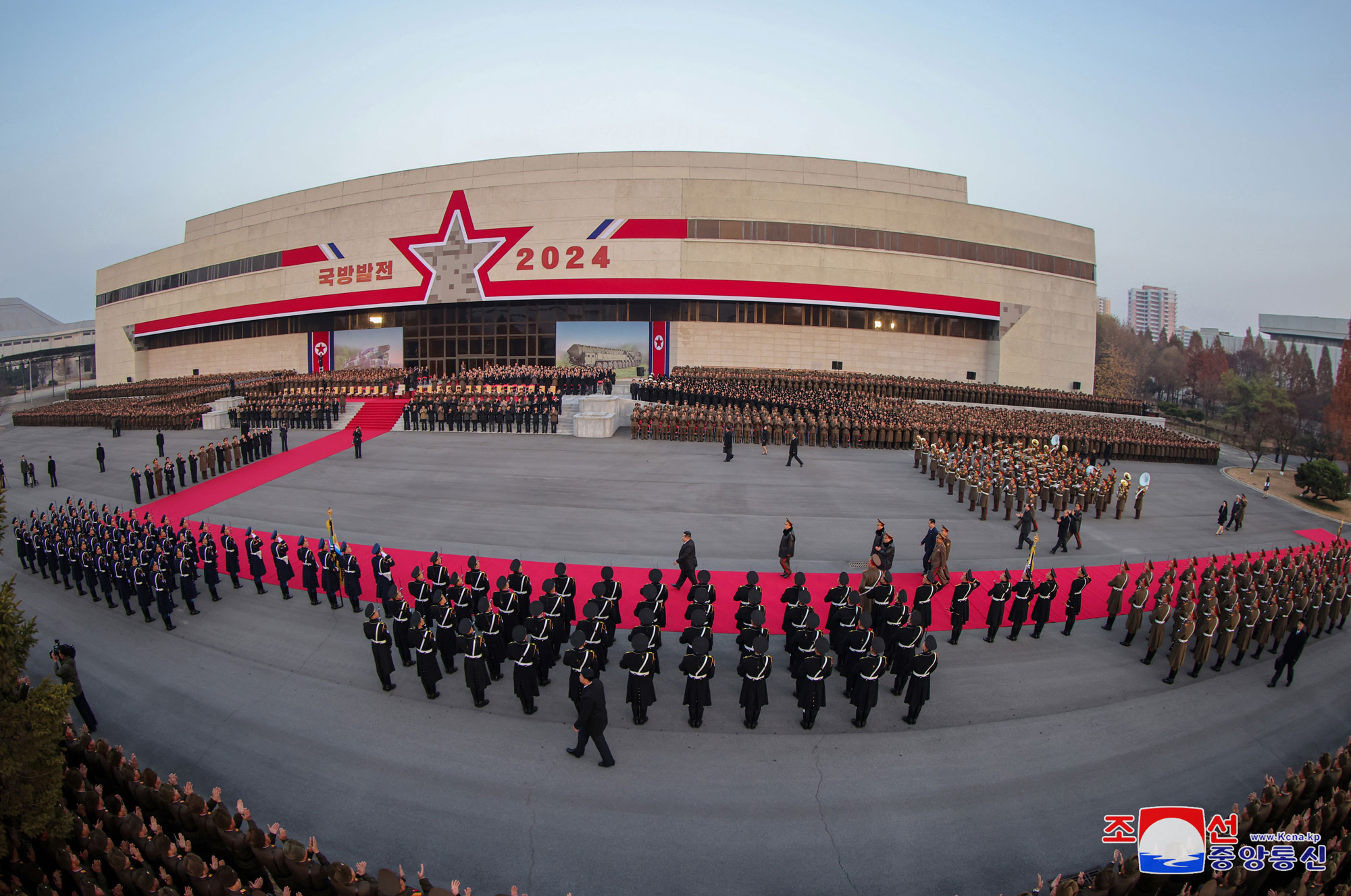 Military Hardware Exhibition "Defence Development--2024" splendidly opensPresident of State Affairs Kim Jong Un delivers speech at opening ceremony