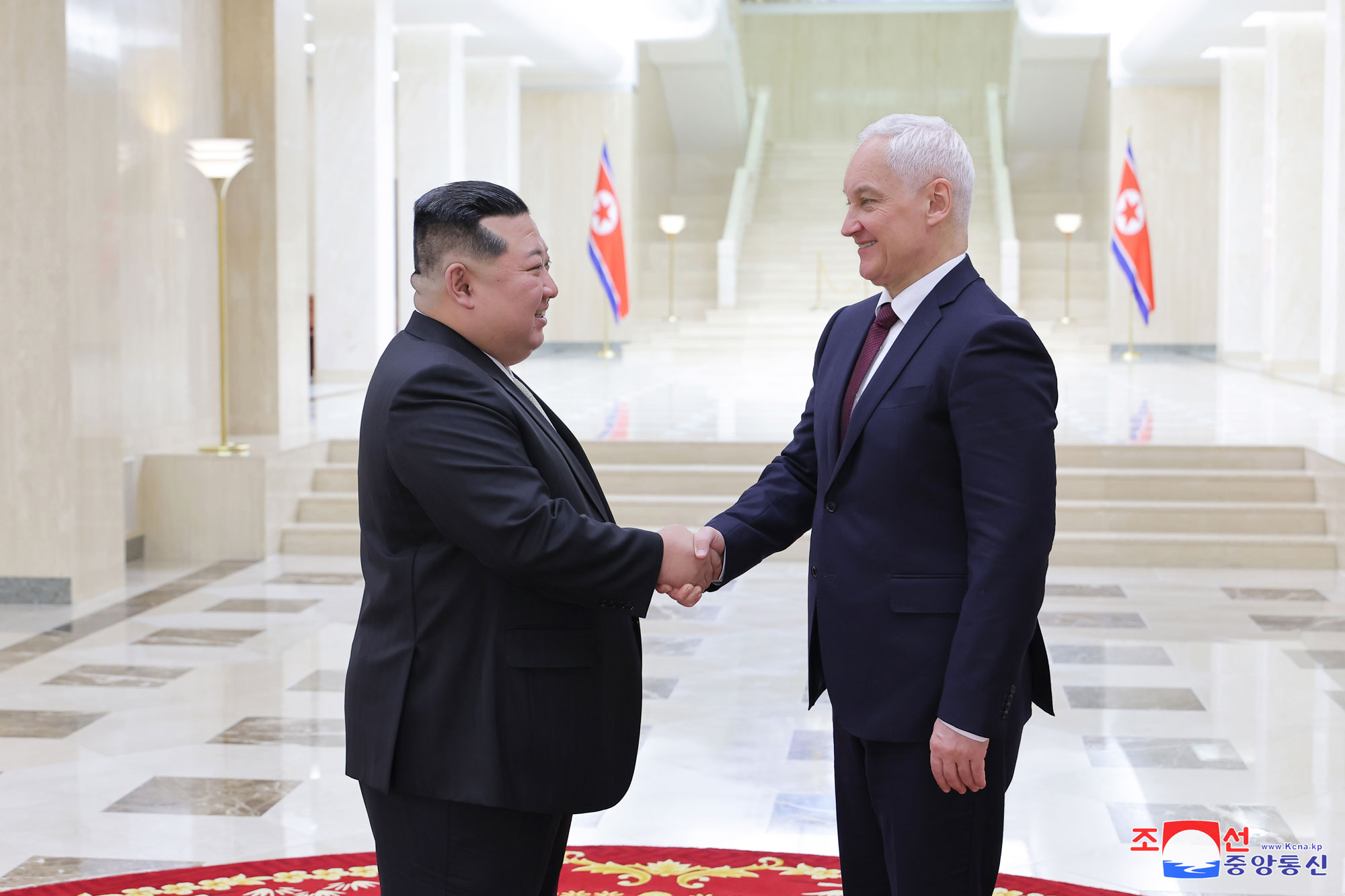 President of State Affairs Kim Jong Un receives Russian Minister of Defence