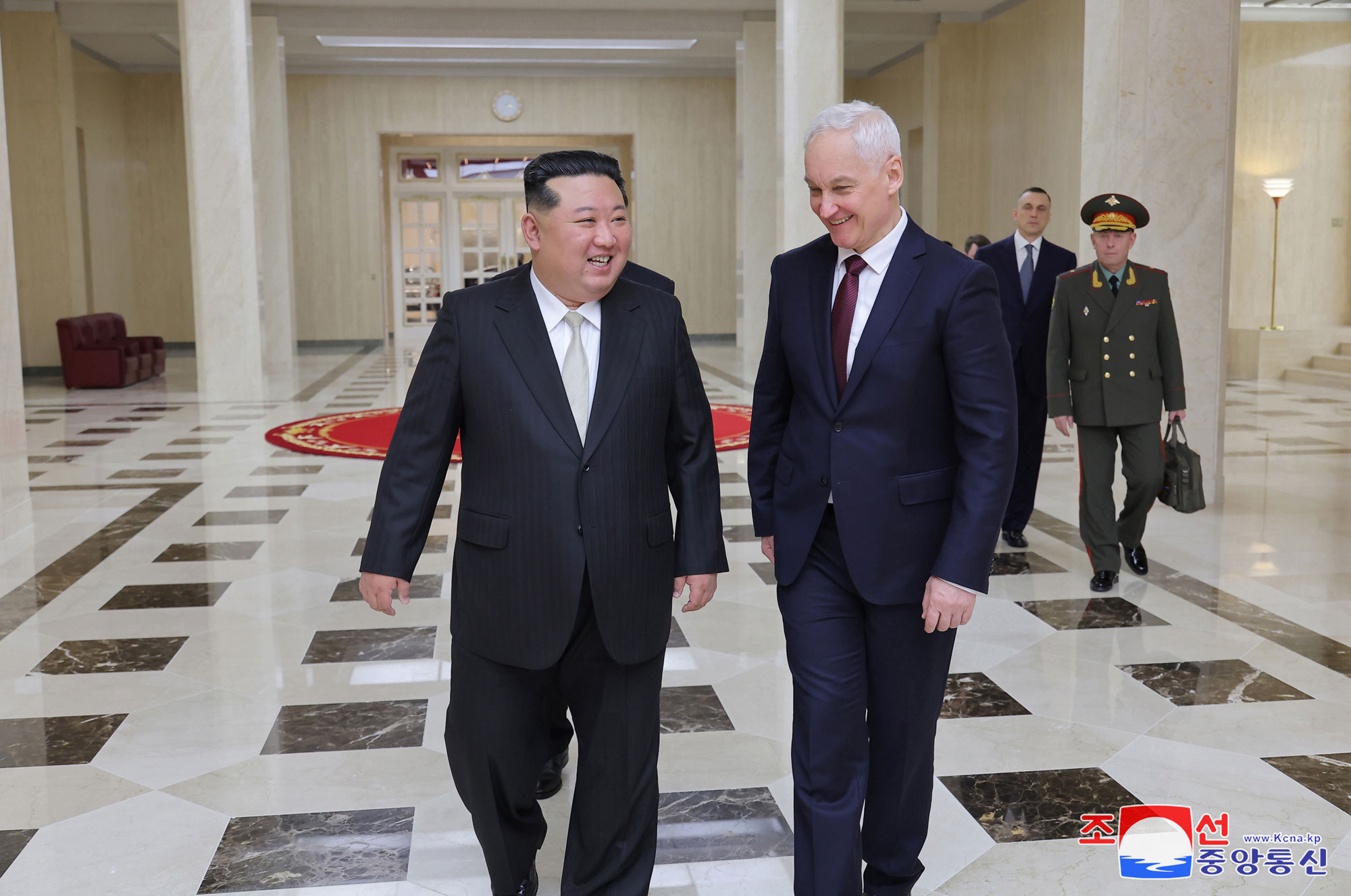 President of State Affairs Kim Jong Un receives Russian Minister of Defence