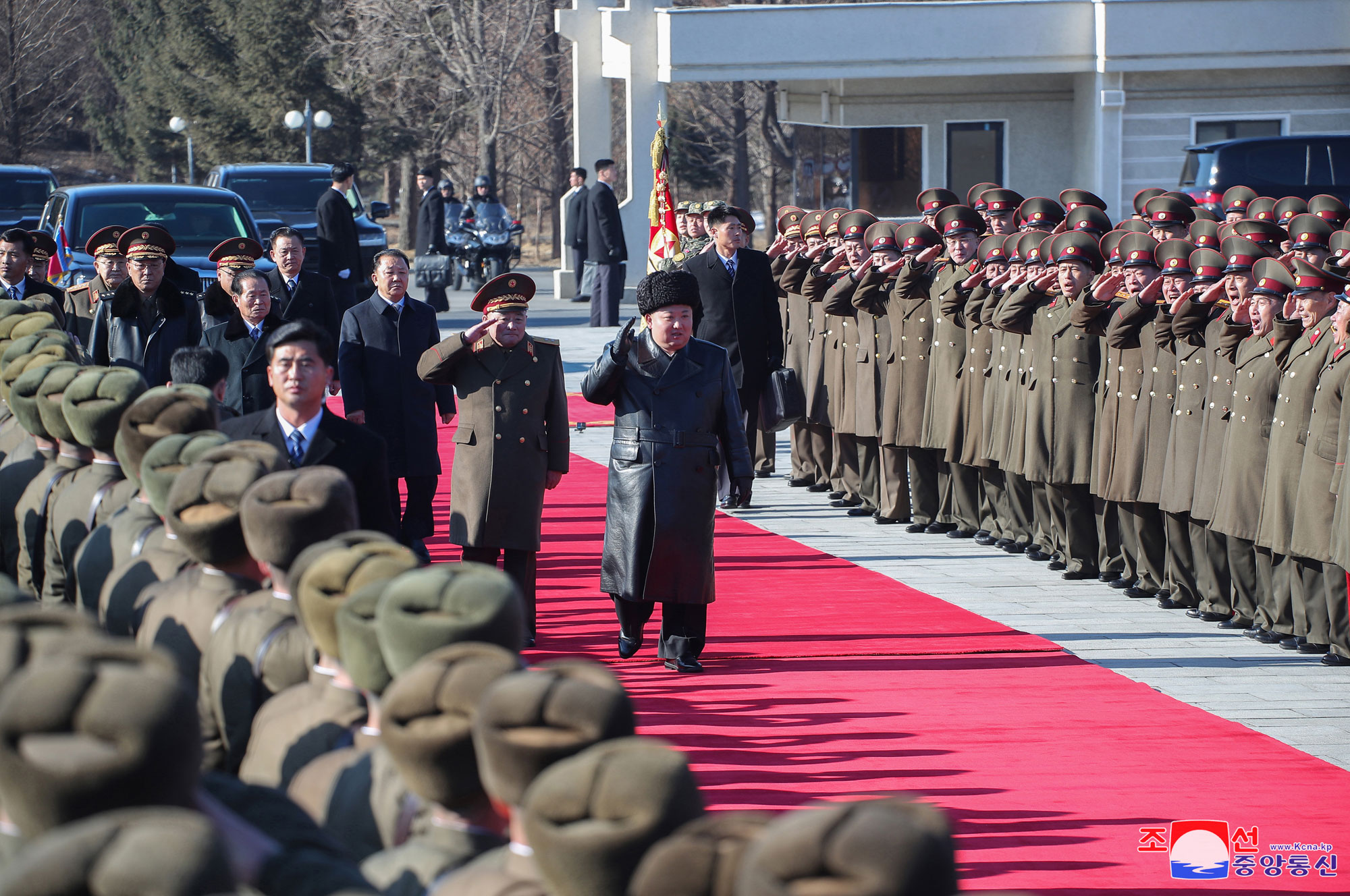 President of State Affairs Kim Jong Un visits Kim Il Sung University of Politics