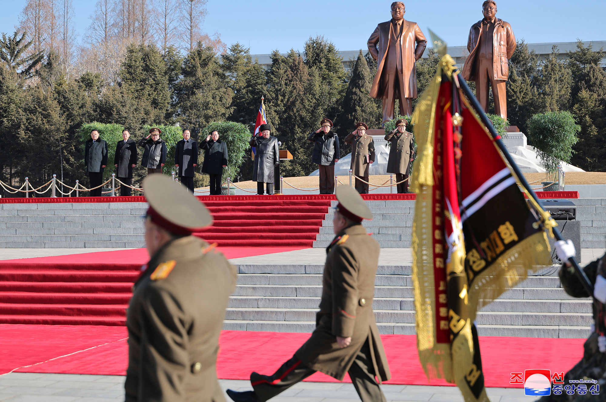 President of State Affairs Kim Jong Un visits Kim Il Sung University of Politics