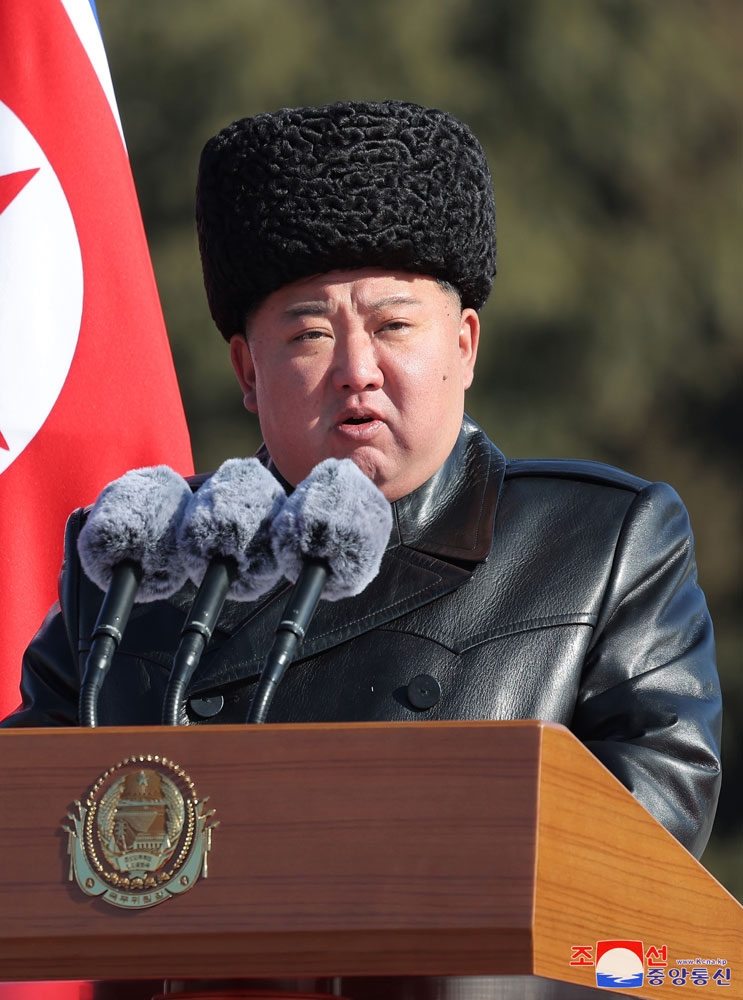 President of State Affairs Kim Jong Un visits Kim Il Sung University of Politics