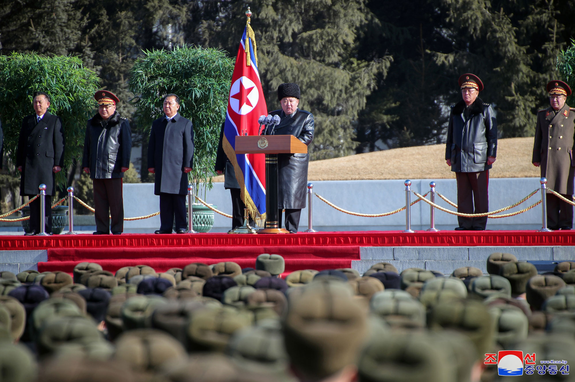 President of State Affairs Kim Jong Un visits Kim Il Sung University of Politics