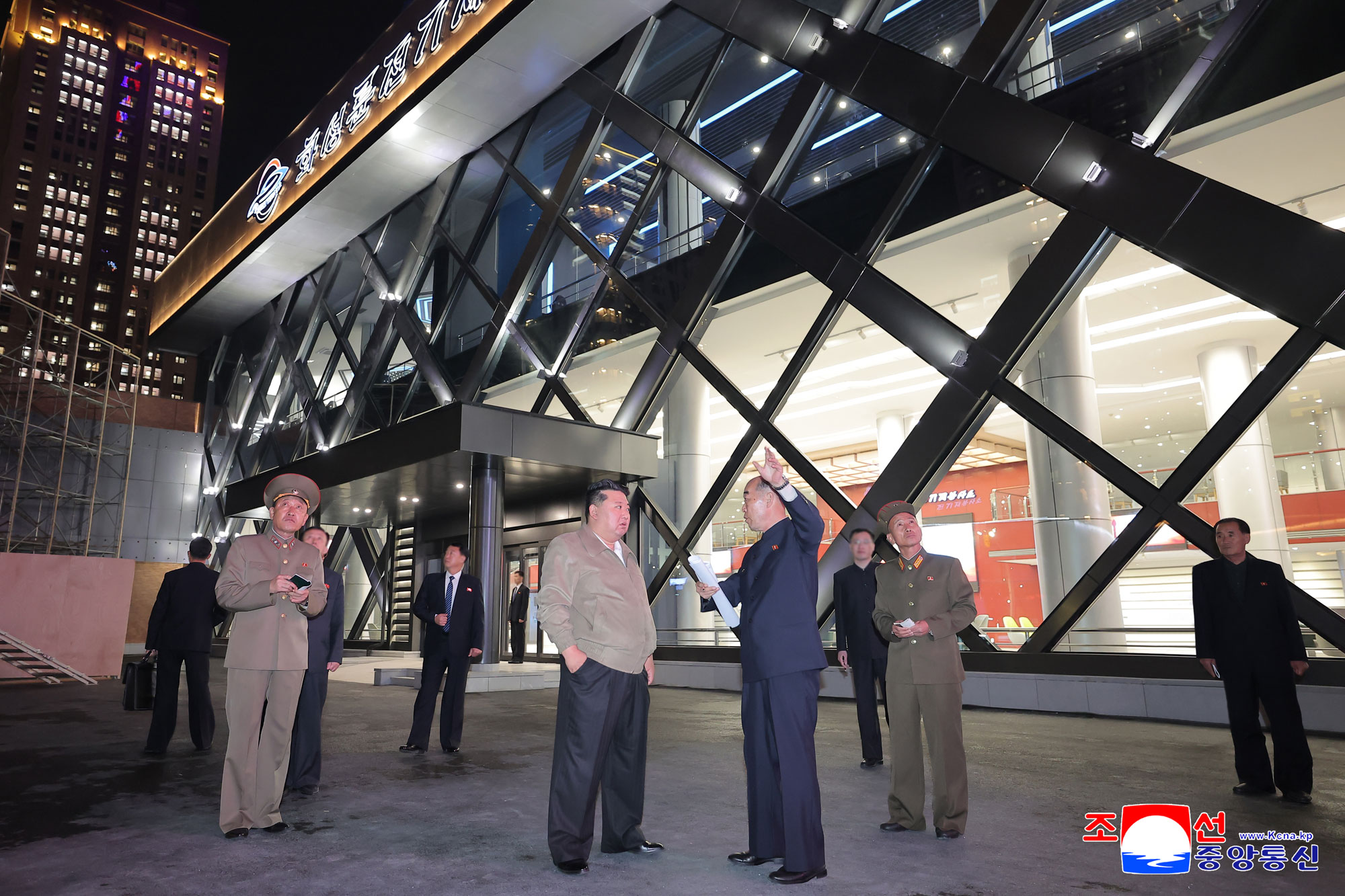 President of State Affairs Kim Jong Un guides preparations for operating major neighbourhood-serving amenities built in third-stage section of Hwasong area