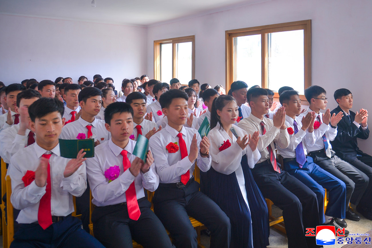 Graduation ceremony and opening ceremony of school year held at vocational school for the disabled