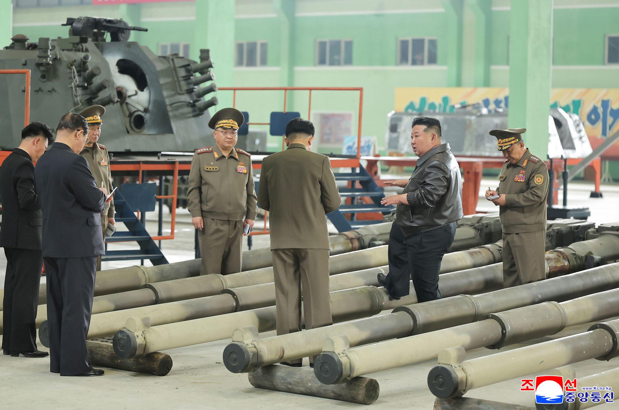  Respected Comrade Kim Jong Un gives field guidance at major tank factory