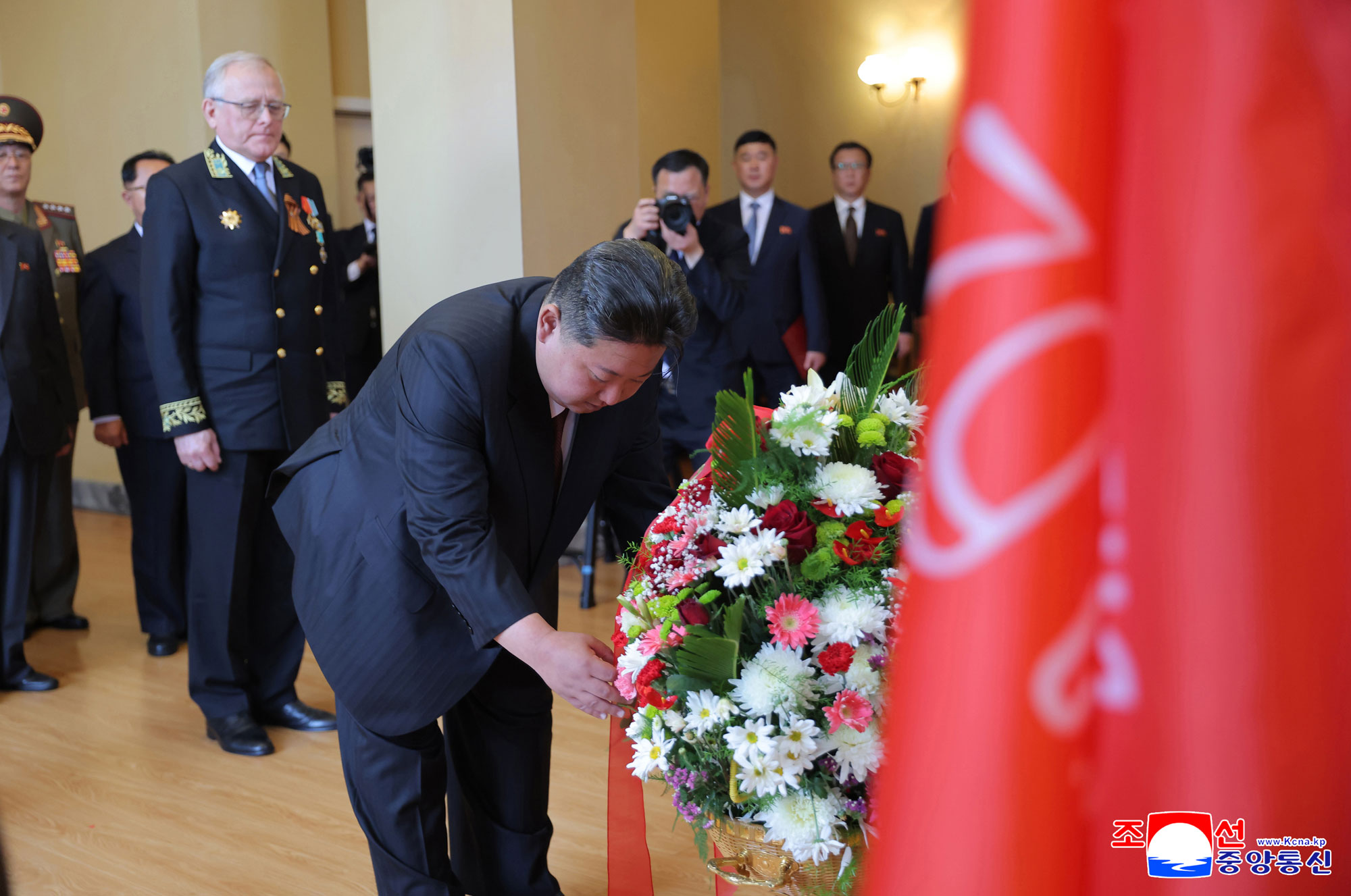 Respected Comrade Kim Jong Un visits Russian embassy on Russia