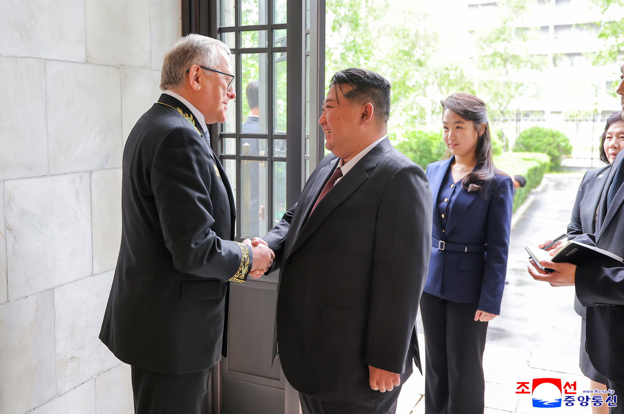 Respected Comrade Kim Jong Un visits Russian embassy on Russia