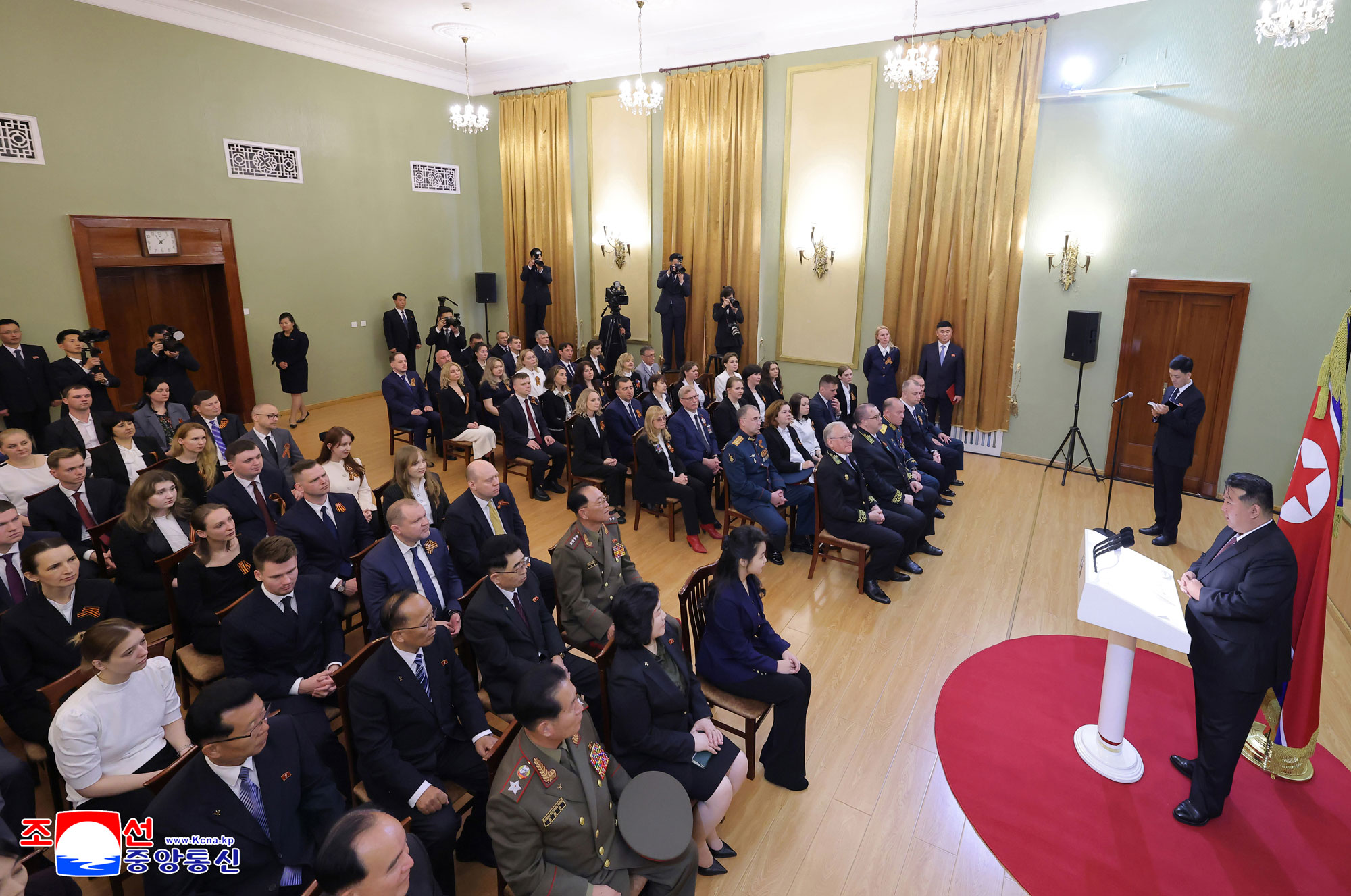 Respected Comrade Kim Jong Un visits Russian embassy on Russia