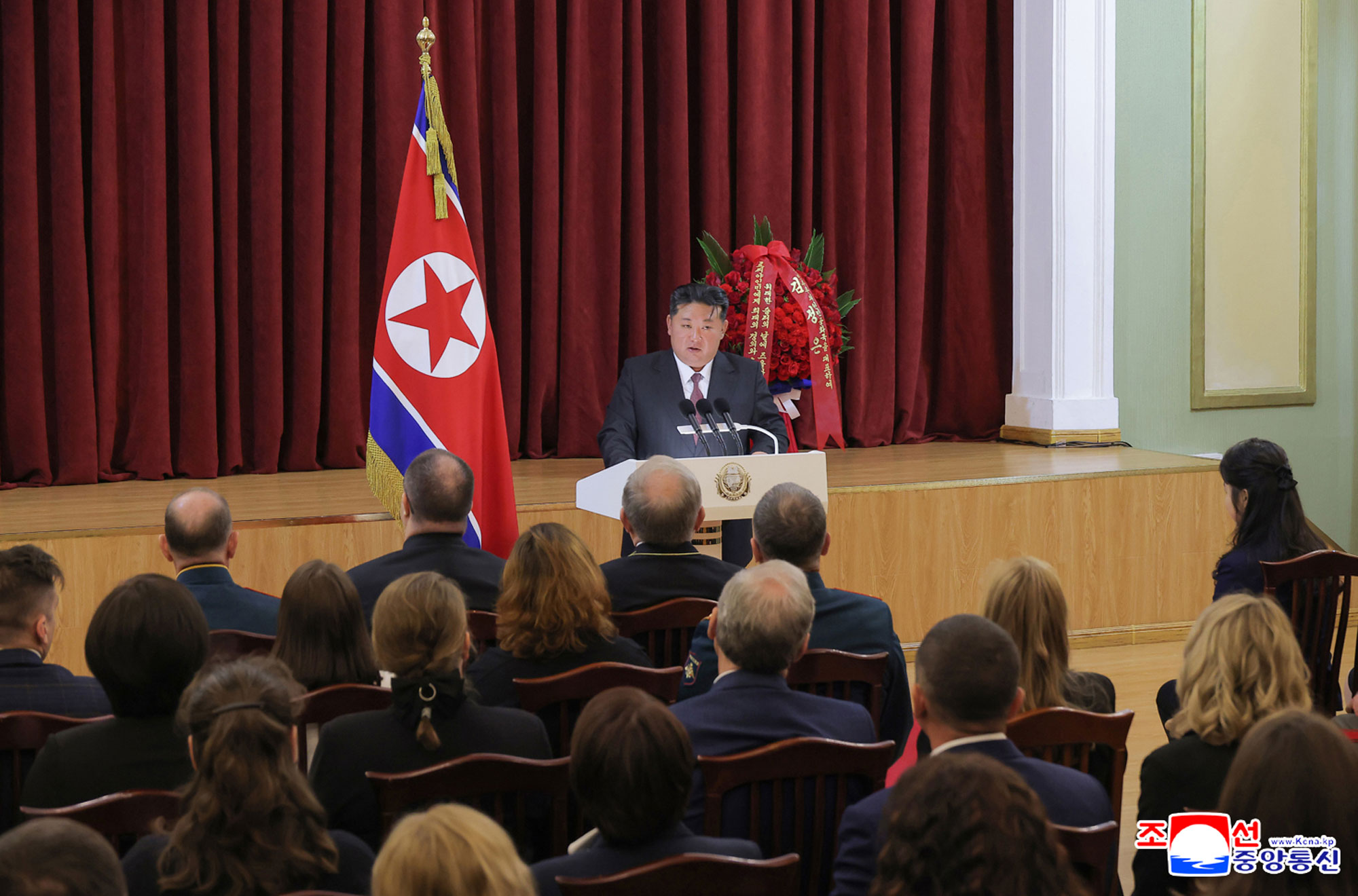 Respected Comrade Kim Jong Un visits Russian embassy on Russia