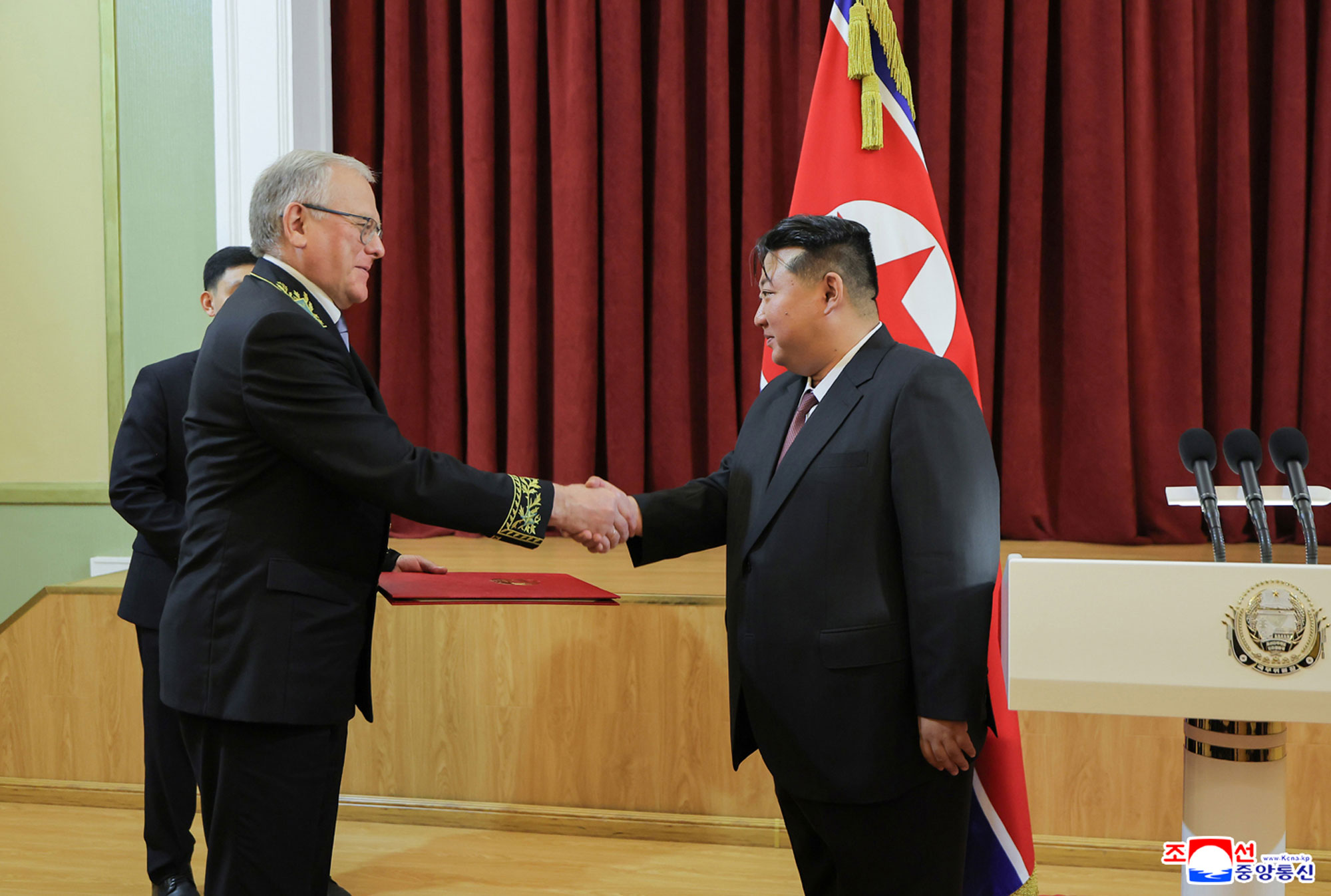 Respected Comrade Kim Jong Un visits Russian embassy on Russia