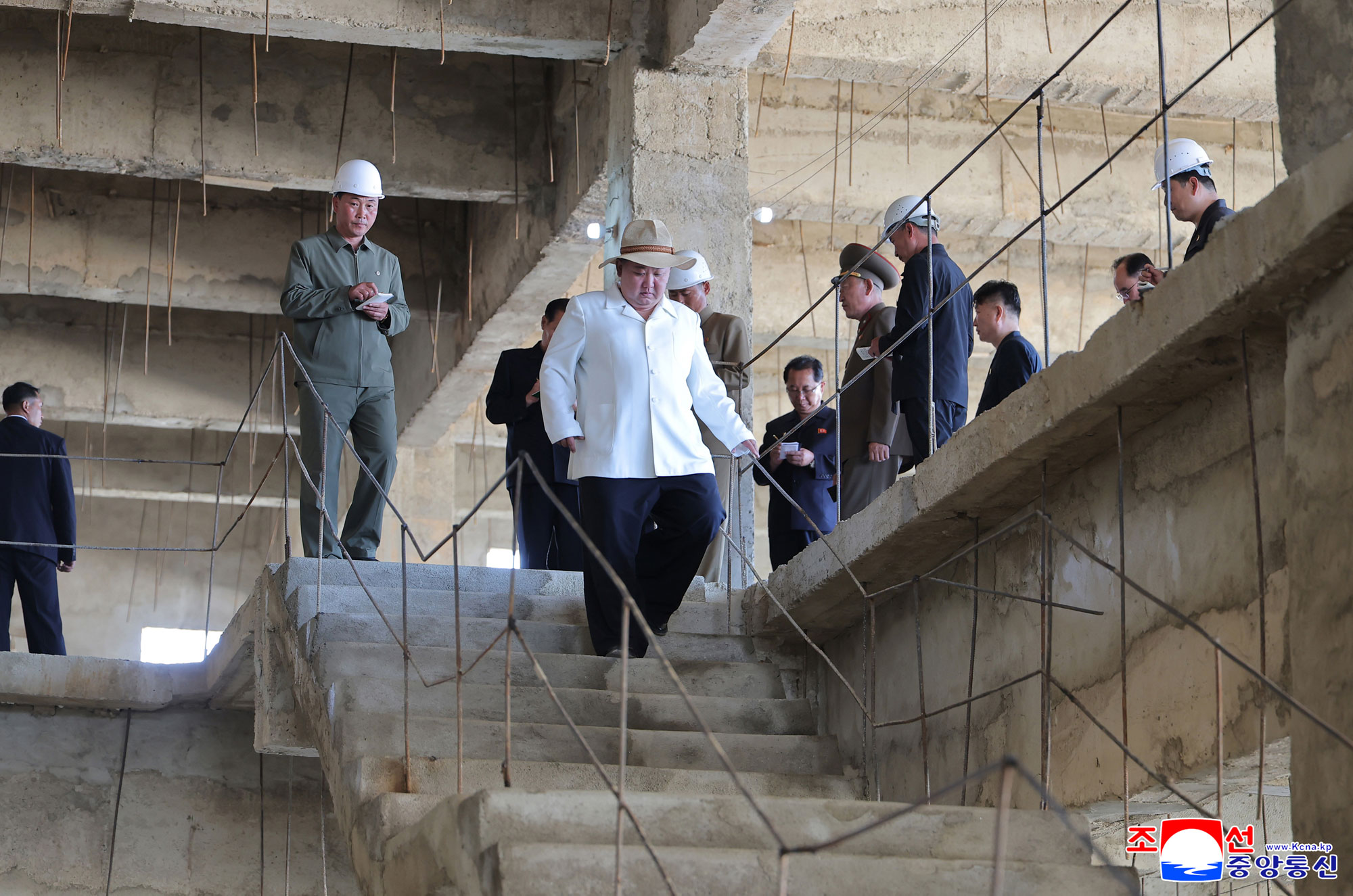 Respected Comrade Kim Jong Un gives field guidance at construction site of Kusong City Hospital