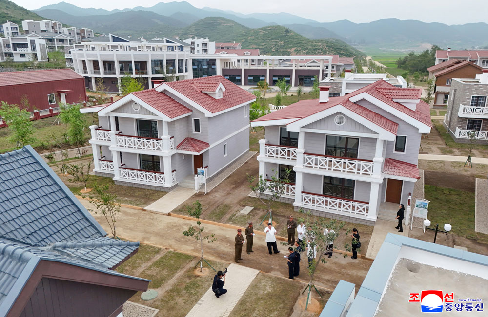 Respected Comrade Kim Jong Un visits construction site of Ragwon County Offshore Farm