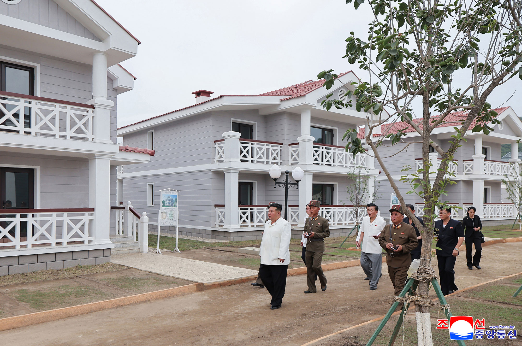 Respected Comrade Kim Jong Un visits construction site of Ragwon County Offshore Farm