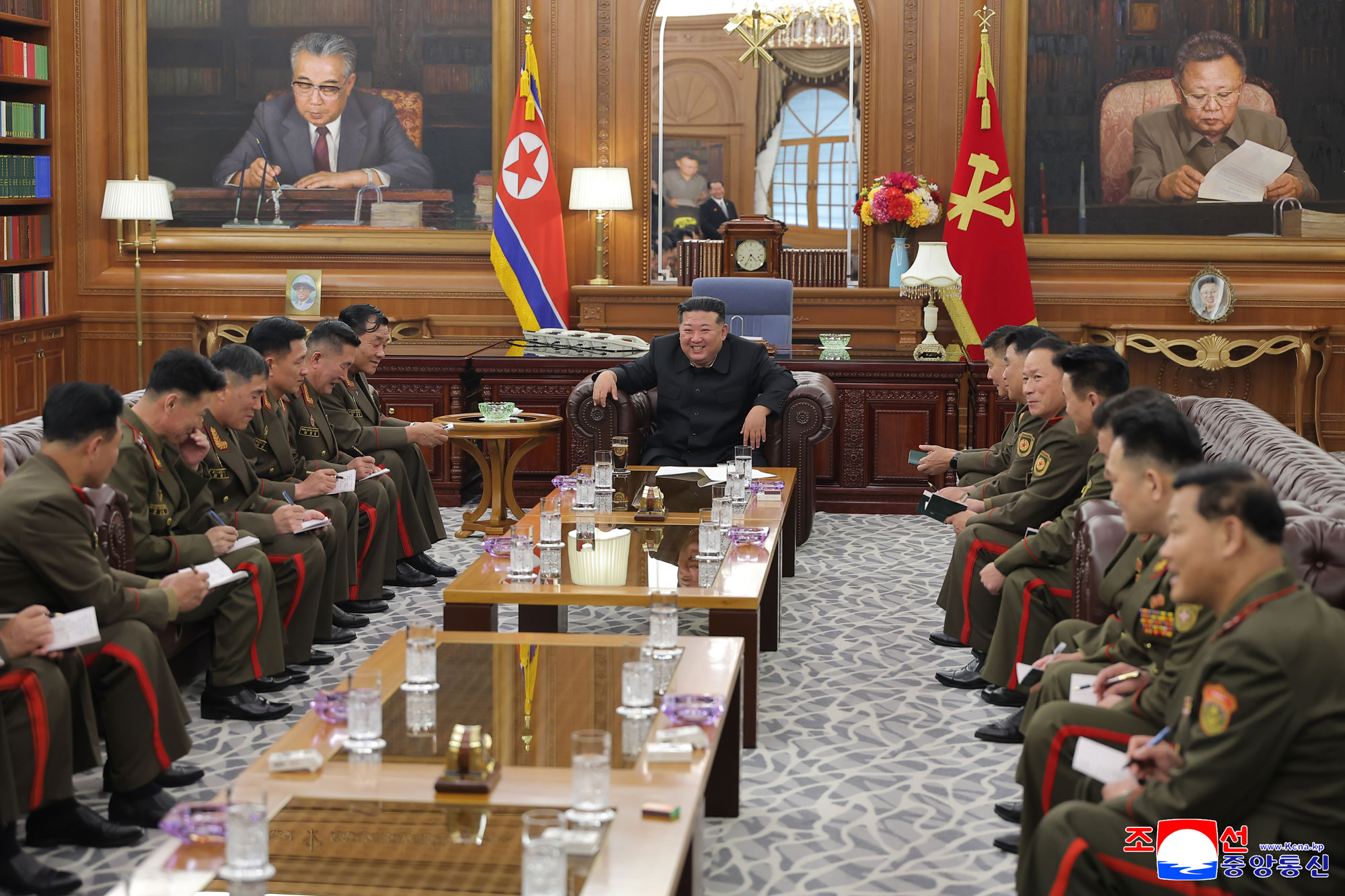 Respected Comrade Kim Jong Un meets major commanding officers of overseas operations unit of KPA