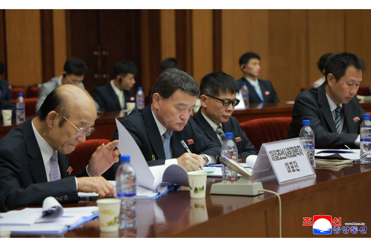 정의롭고 평화로운 세계건설을 위한 불멸의 기치에 관한 주체사상국제토론회 진행