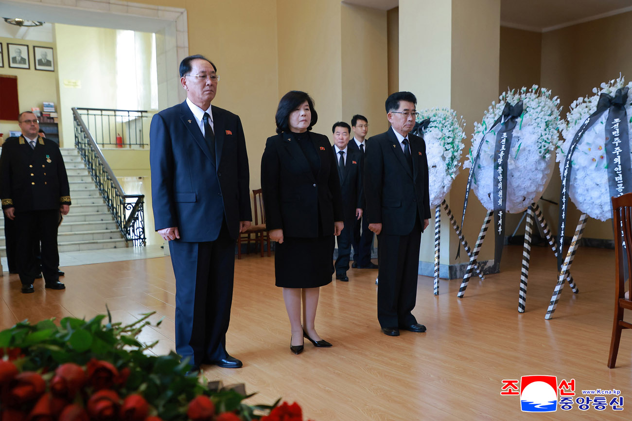 Senior Party and government officials visit Russian embassy