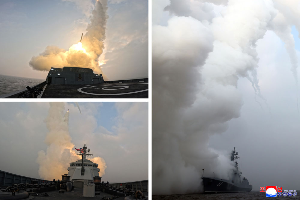 Respected Comrade Kim Jong Un inspects Destroyer "Choe Hyon" to observe shakedown for assessing its operational executive capability